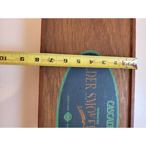 Vintage Cascade Alder Smoked Salmon Wooden Advertising Box - Picture 4 of 5